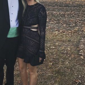 For love lemons lace long sleeve navy dress emerie